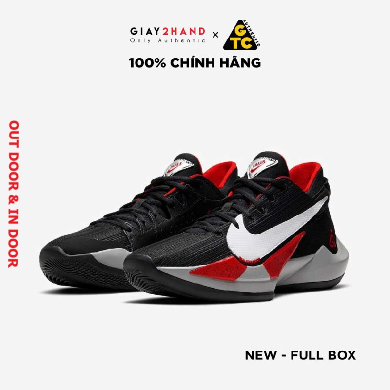 (NEW) Giày Sneaker Thể Thao NIKE Zoom Freak 2 Bred CK5424-003 - Chính Hãng 100%