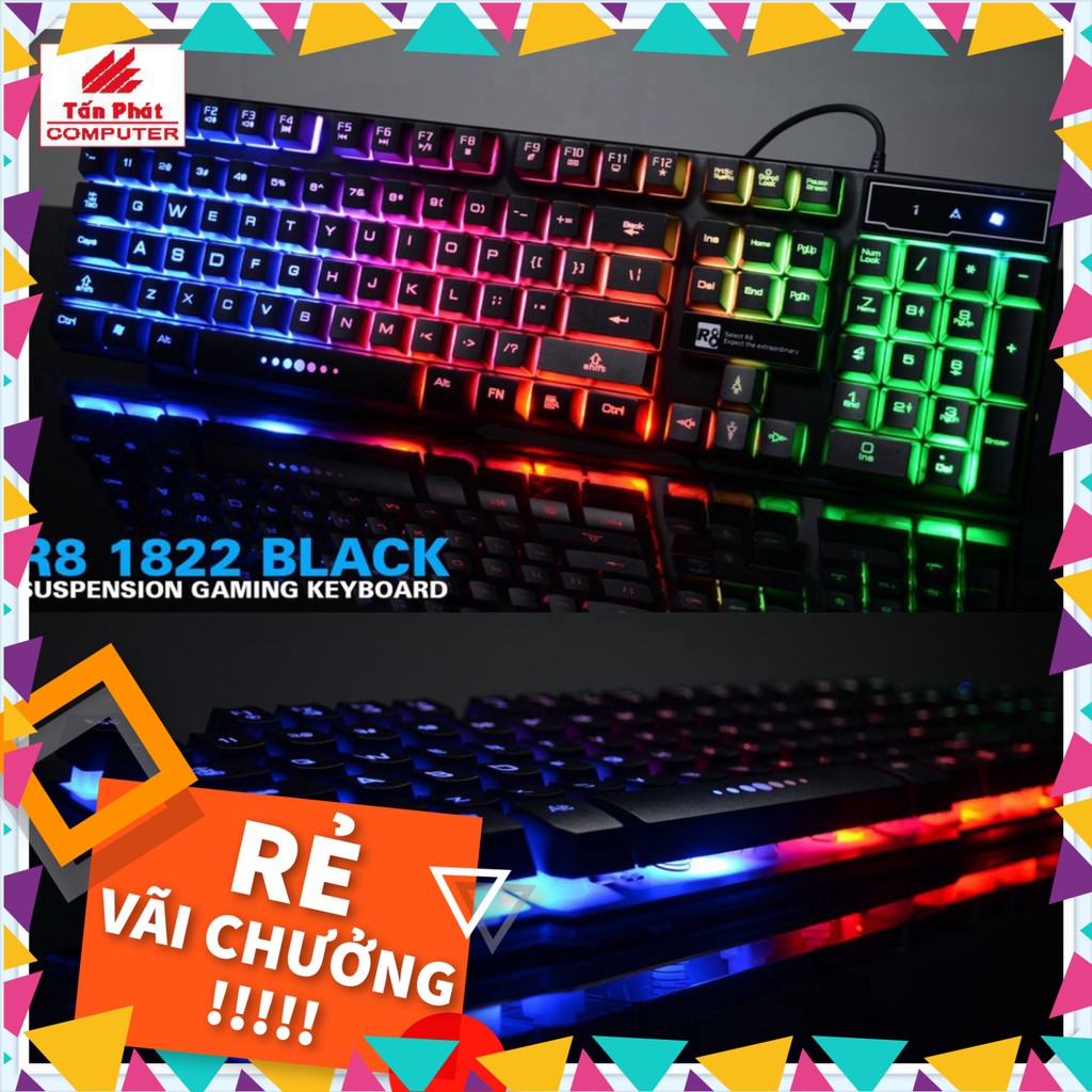 BÀN PHÍM GAMING GIẢ CƠ R8 1822(bao hành 12 tháng)