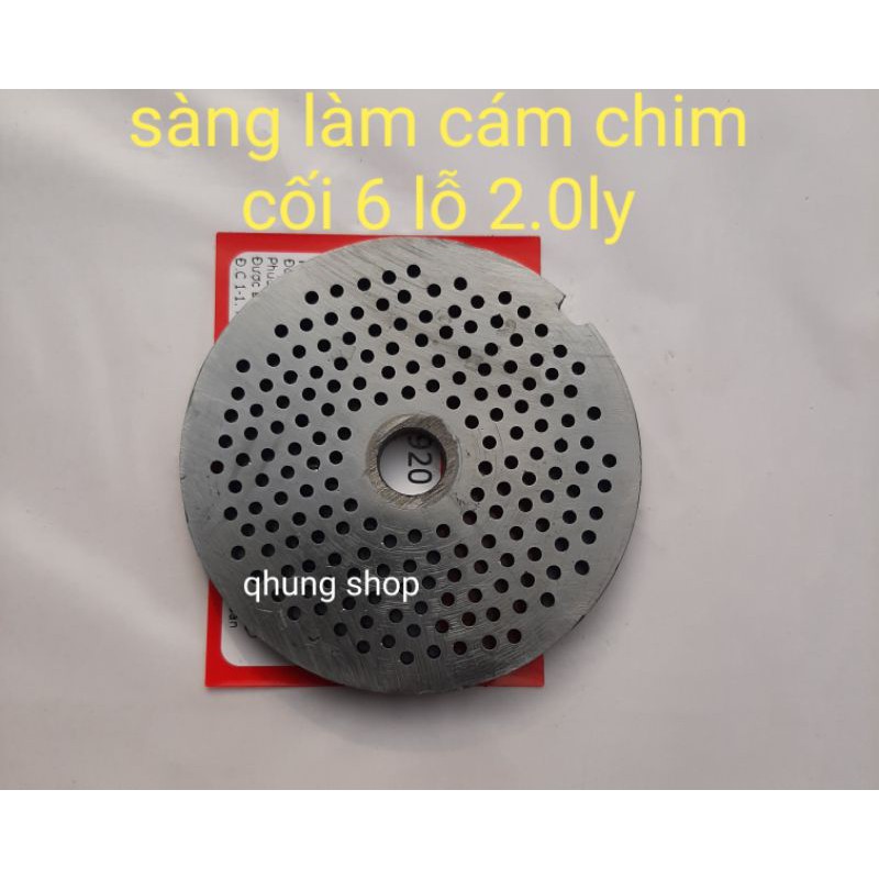 Sàng làm cám chim cối 6 sàng lỗ 2.0ly