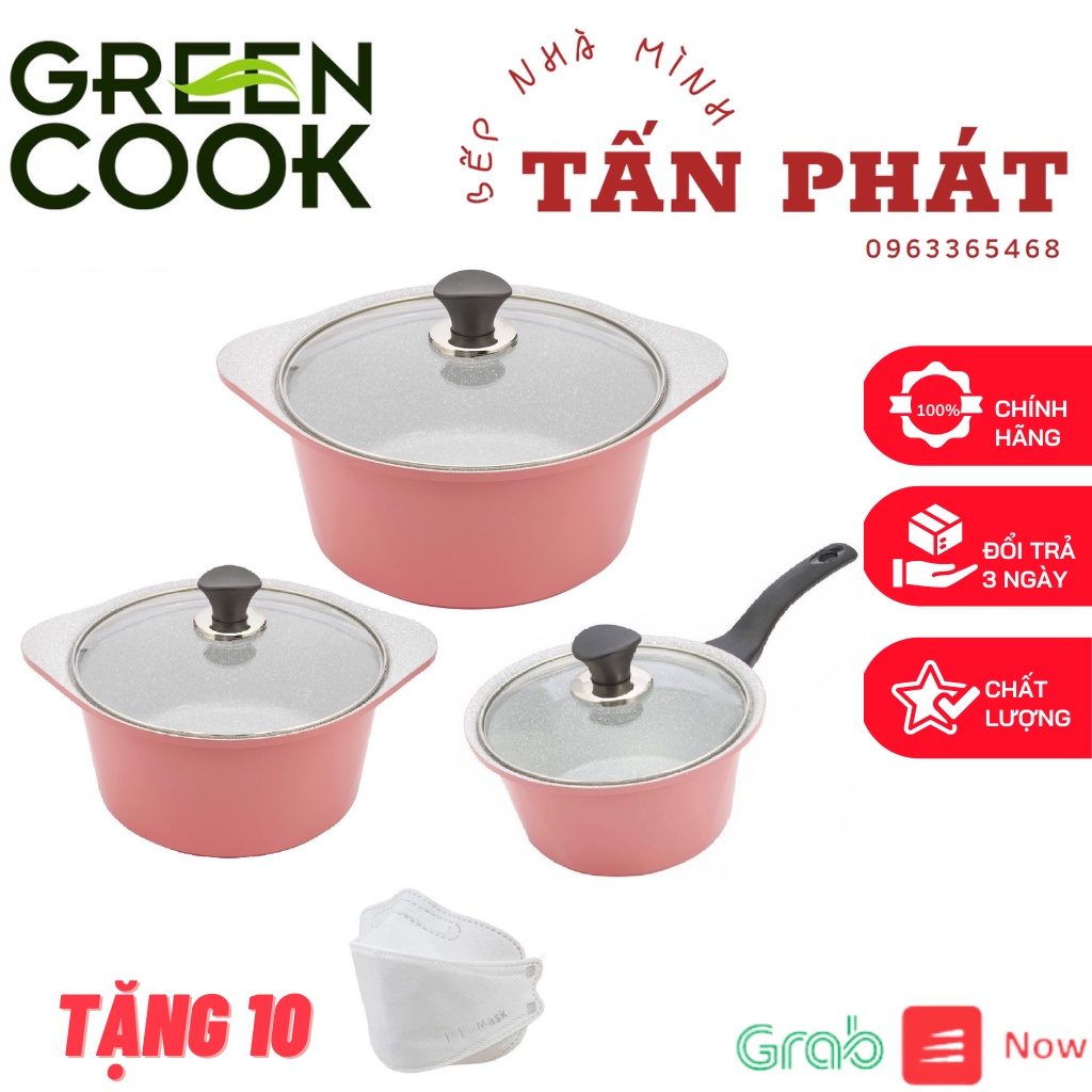 BỘ 3 -4 NỒI VÂN ĐÁ ĐÁY TỪ (DÙNG TRÊN MỌI LOẠI BẾP)