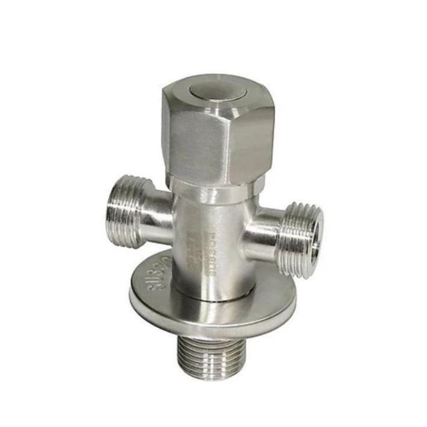 XẢ KHO VAN T CẦU- T cầu, Giảm áp chia bồn cầu Inox 304,Van T chia nước cho vòi xịt vệ sinh và bồn cầu inox