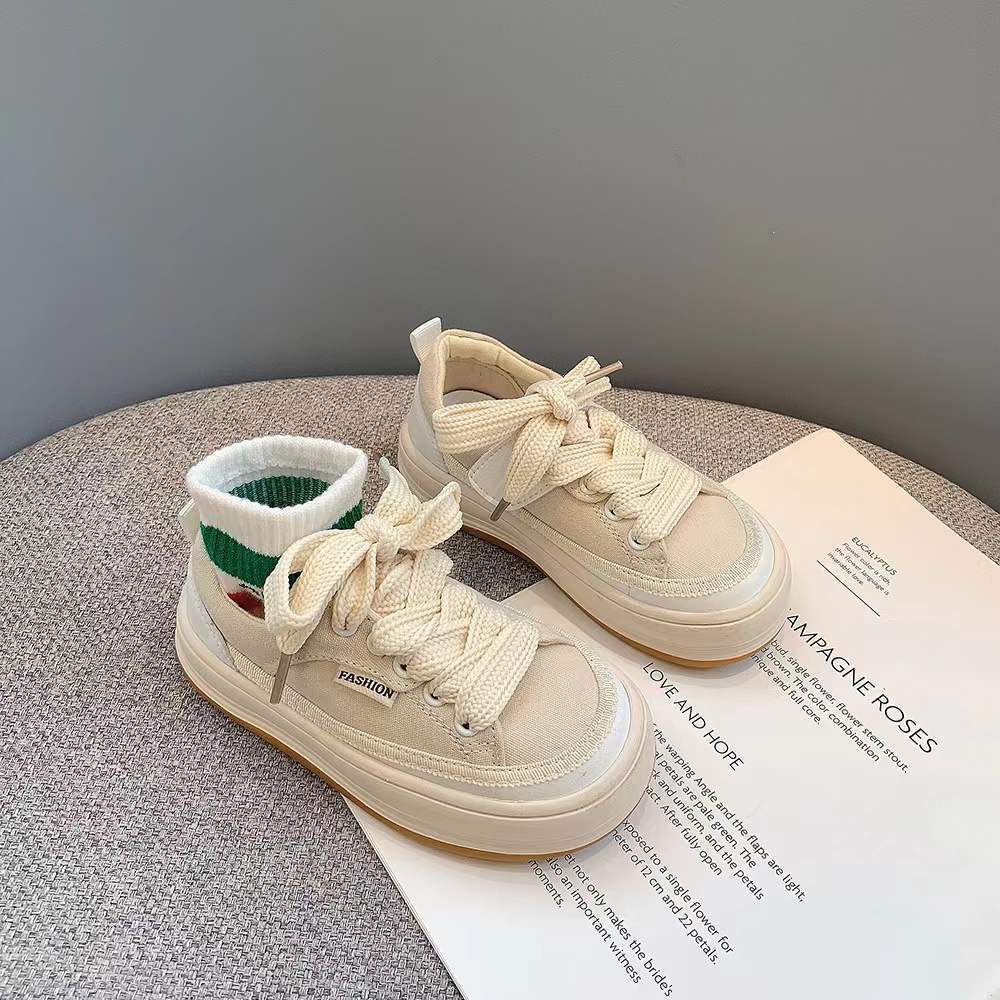 Giày Sneaker Đế Mềm Quai Dán Thoải Mái Phong Cách Hàn Quốc Cho Bé