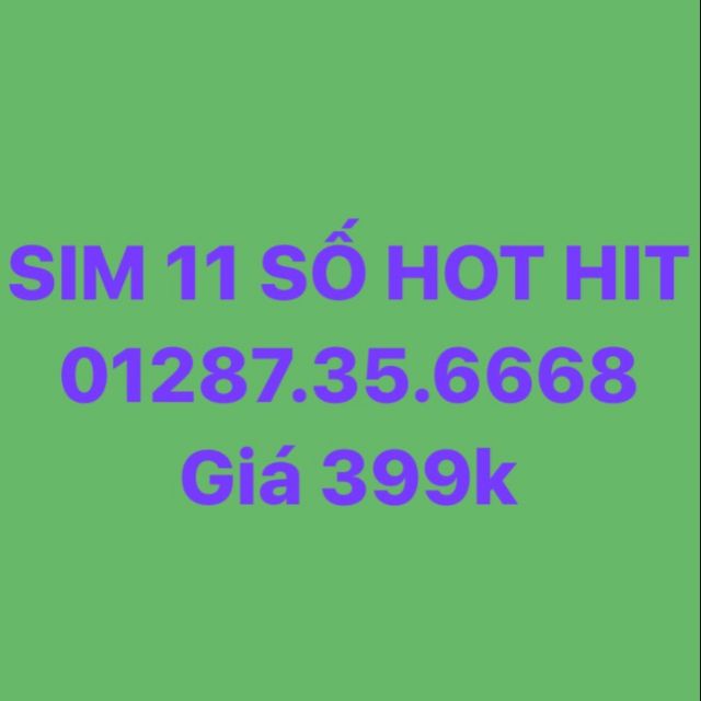 SIM MOBIFONE 11 SỐ HOT