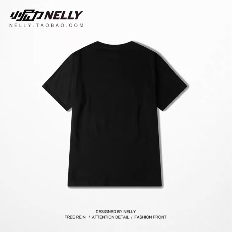 Áo thun tay lỡ  Nelly Heybig unisex form rộng dành cho nam và nữ basic