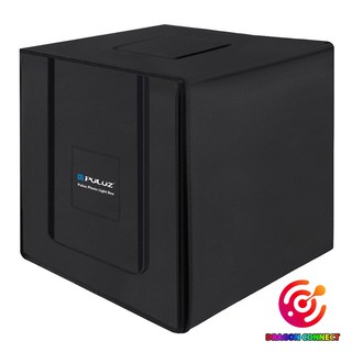 Hộp chụp ảnh sản phẩm Puluz 60x60cm, tích hợp bóng đèn LED công suất 60W, tặng kềm 6 phông nền
