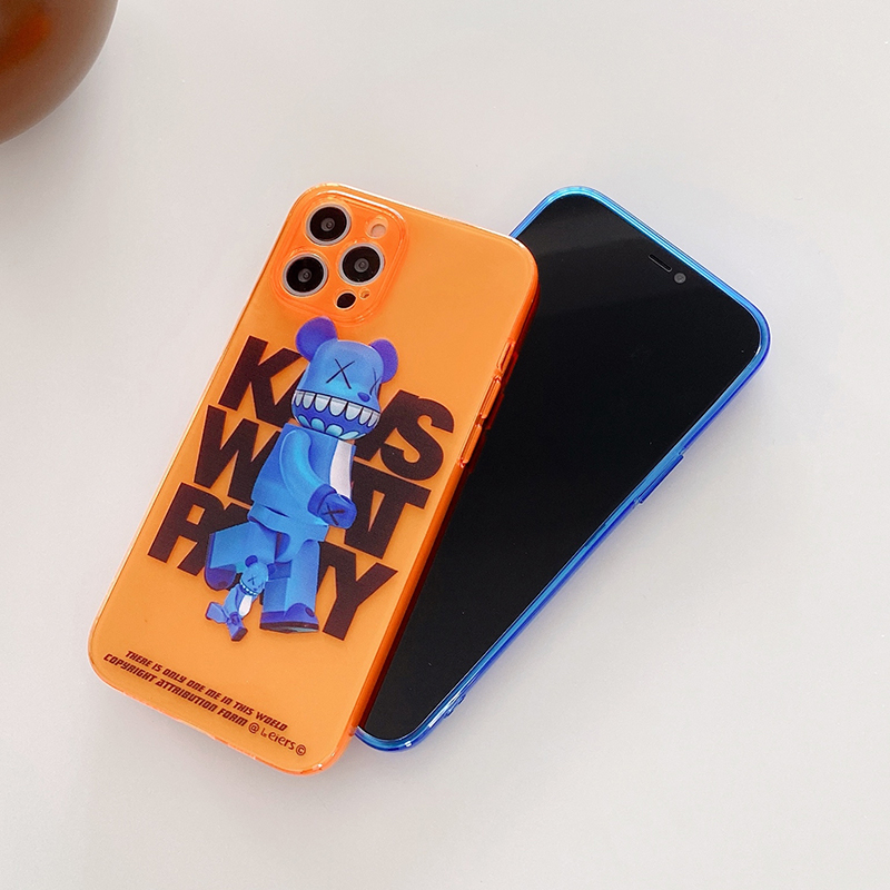 Ốp điện thoại in gấu Kaws dạ quang cho iPhone 12 Pro Max 12Pro 12 Mini SE2020 11Pro Max 11Pro 11 iX XR XS Max 7 8 Plus