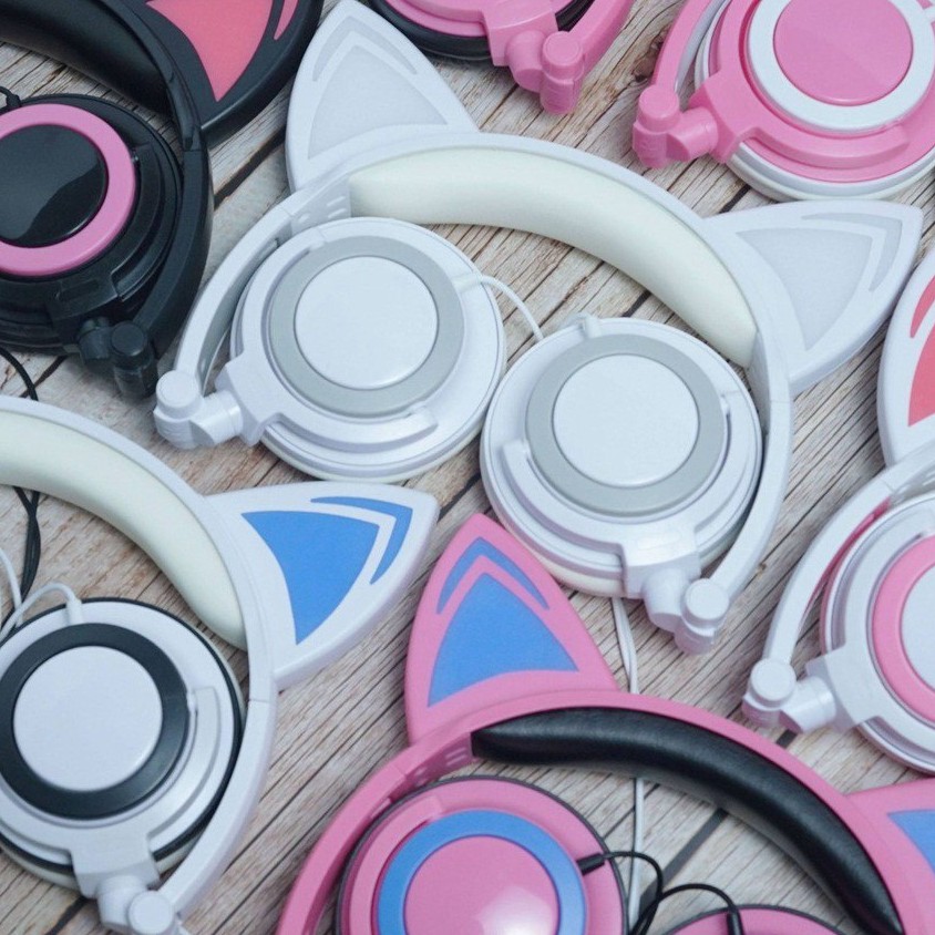TAI NGHE MÈO CAT EARPHONE TTLIFE CÓ LED CỰC XINH ĐA DẠNG MÀU SẮC | BigBuy360 - bigbuy360.vn
