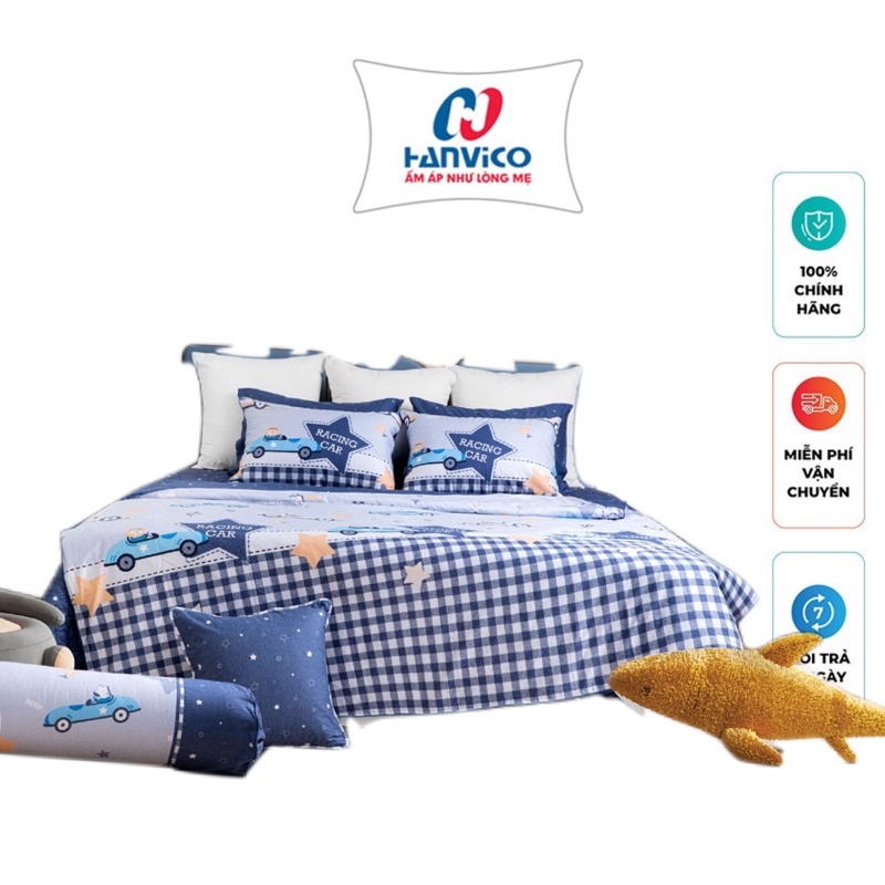 Bộ Chăn Ga Gối Hanvico Blue Sky - DLS197