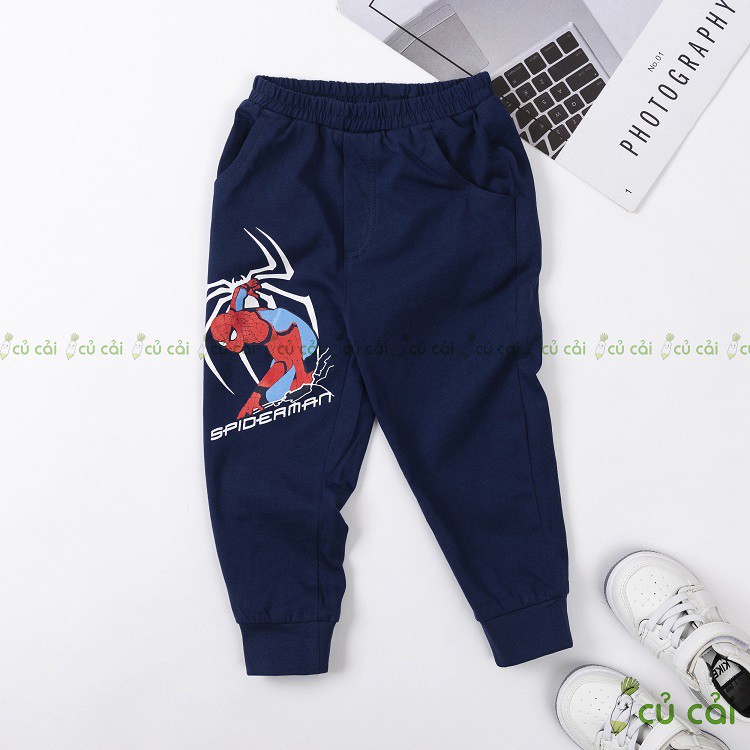 Quần bé trai, Quần dài cotton Dokma họa tiết Spiderman QTD03