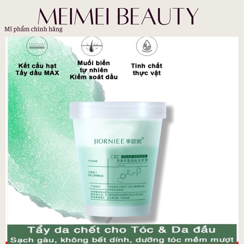 Tẩy da chết da đầu JIORNIEE kiểm soát dầu nhờn giảm bết tóc làm sạch chăm sóc tóc tại nhà Mei Mei Beauty
