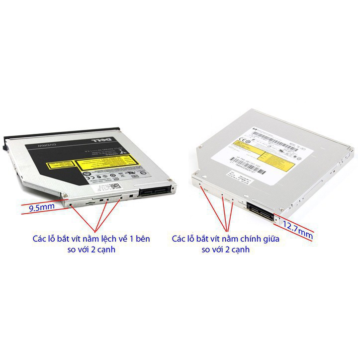 Khay gắn  Ổ Cứng Caddy Bay HDD SSD SATA 3 chất liệu nhôm