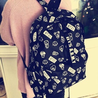 Balo BTS VÀ Balo BT21 tặng kèm dây nametag