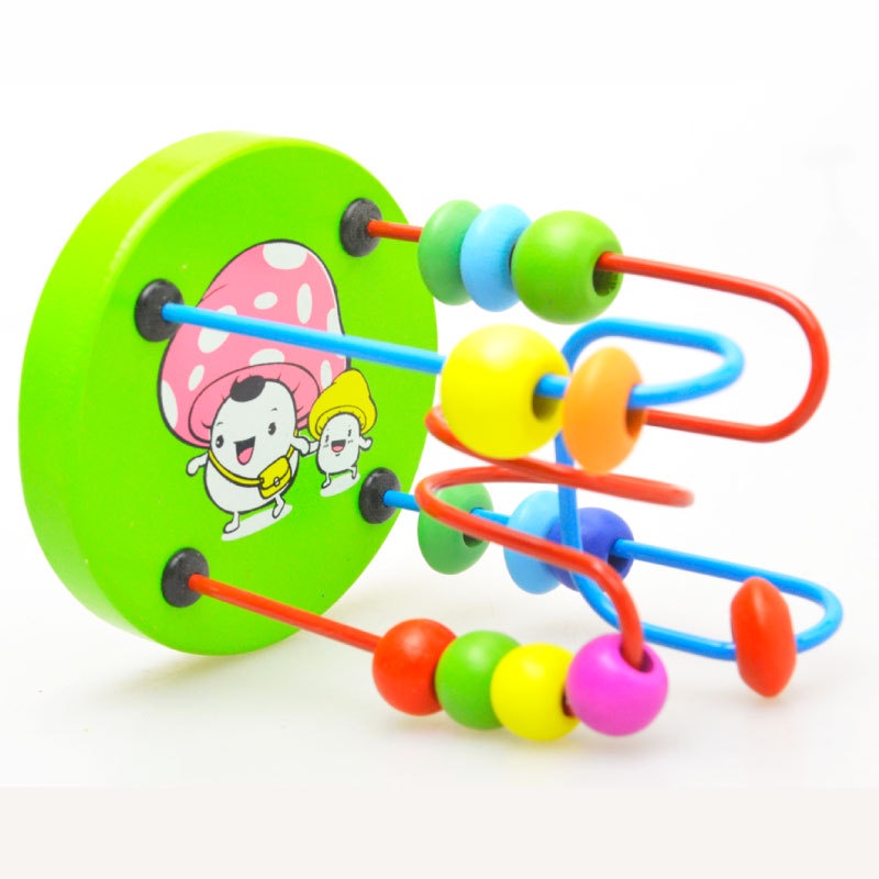 Đồ Chơi Xếp Hình Hạt Gỗ Mini Giáo Dục Sớm Cho Bé