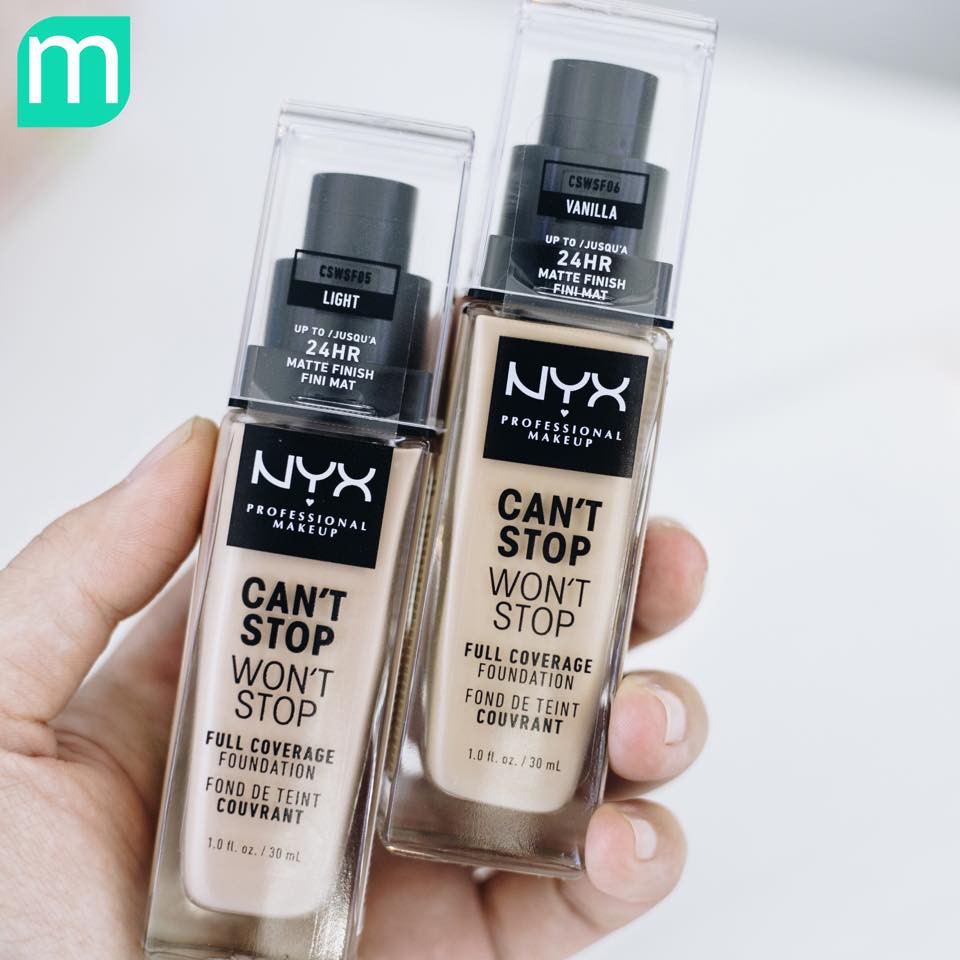 KEM NỀN NYX CAN'T STOP WON'T STOP FULL COVERAGE FOUNDATION NHẬP KHẨU CHÍNH HÃNG - 2906