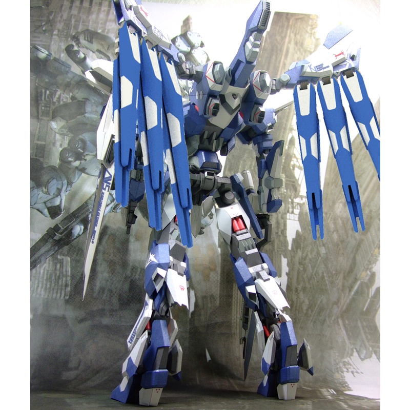 Mô hình giấy 3D mô hình Gundam RX-93 tự cắt dán