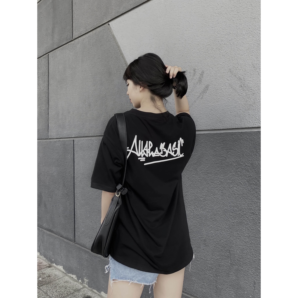 Áo thun vải dày in logo Graffity All The Basic - Đen