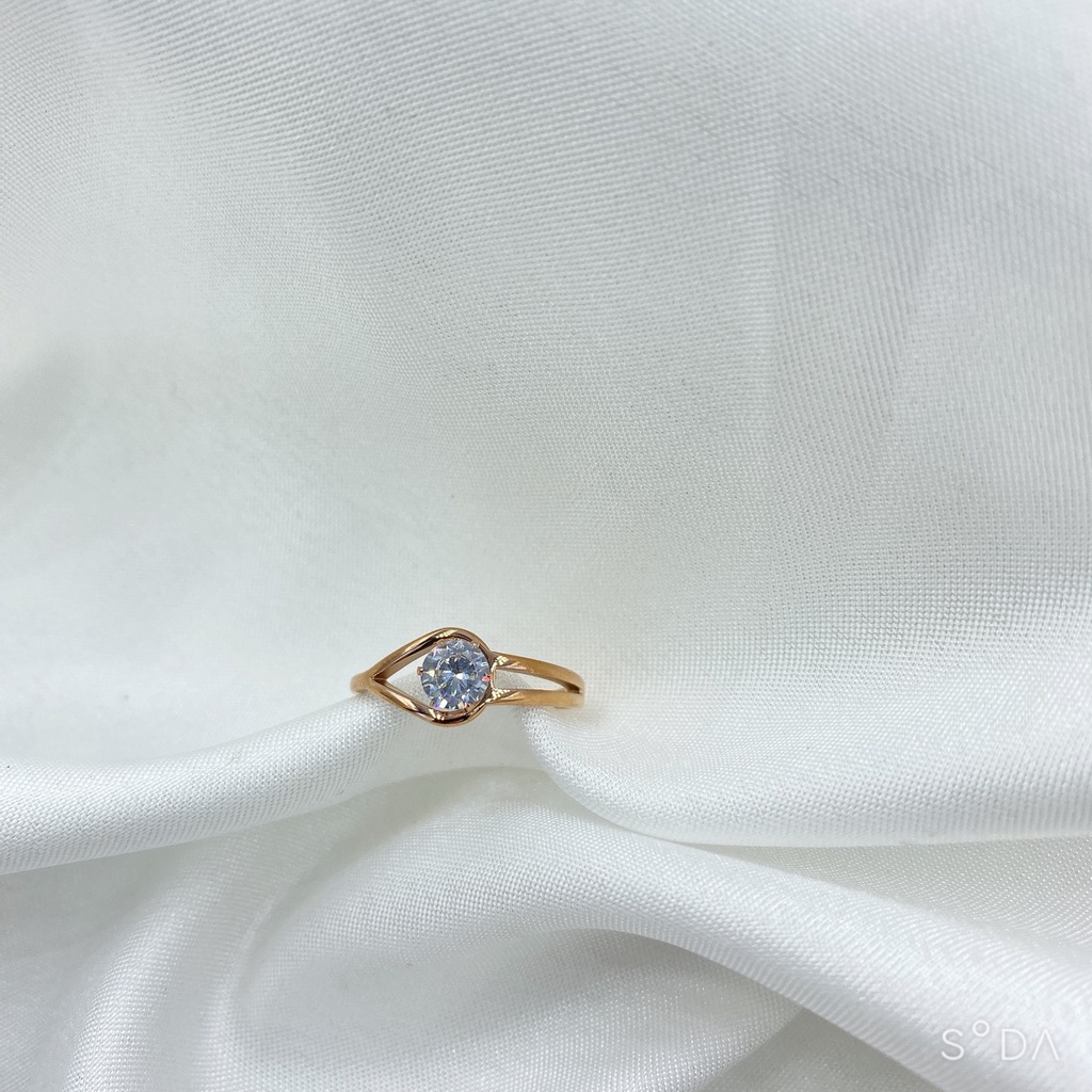 [FreeShip] Nhẫn nữ Titan đính đá J2-410 - CAM KẾT KHÔNG BAY MÀU