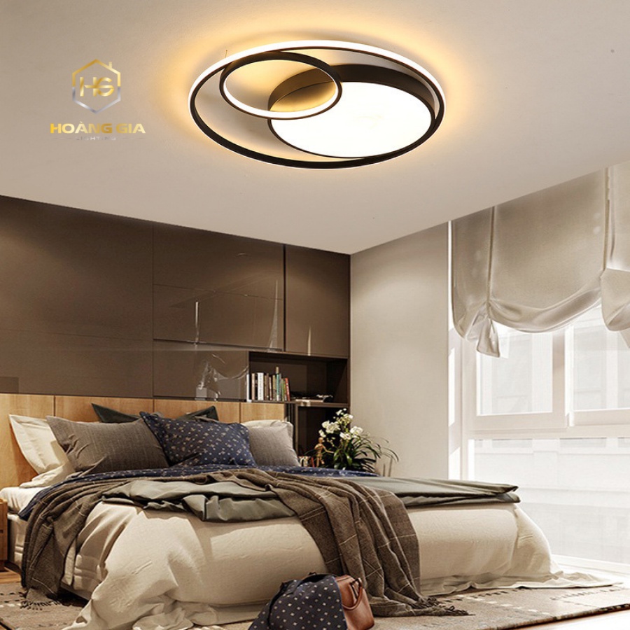 Đèn Ốp Trần - Đèn Trần Trang Trí Phòng Khách, Phòng Ăn, Phòng Ngủ Phong Cách Hiện Đại - kèm Điều Khiển bóng LED