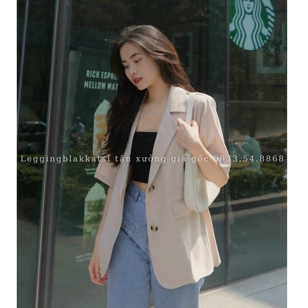 Áo khoác blazer nữ dáng dài 5 màu siêu hot hit phong cách hàn quốc áo blazer nữ 381