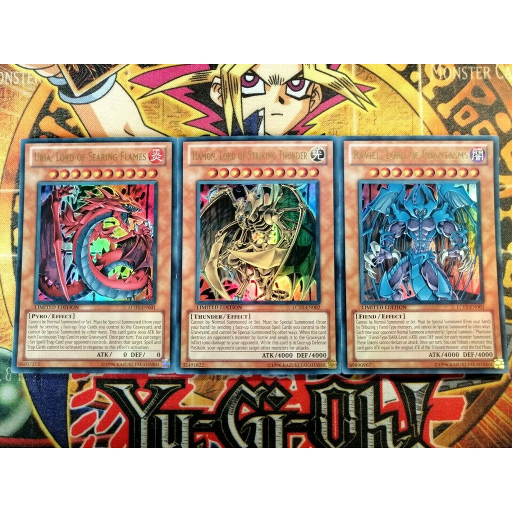 Bài Yugioh - Combo Uria Lord Of Searing Flames + Hamon Lord Of Striking Thunder + Raviel Lord Of Phantasm