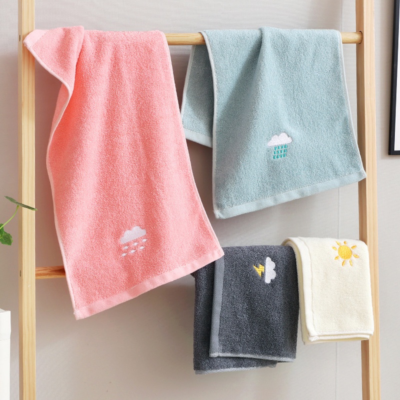 Khăn Lau Mặt Chất Liệu Cotton Dày Dặn Kích Thước 34x74cm / 50x25cm