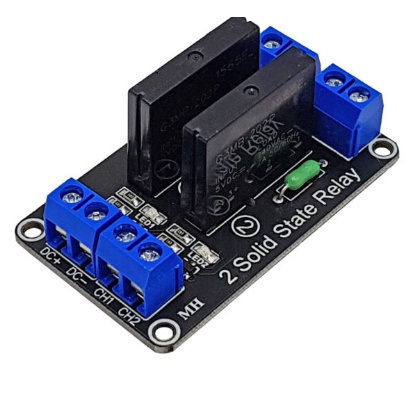 Mạch 2 relay ssr 12vdc 2a kích mức thấp Solid State Relay