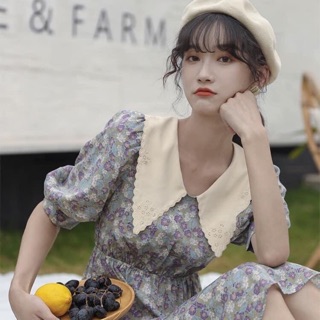 Đầm hoa vintage cổ thêu mẫu mới 💕💕