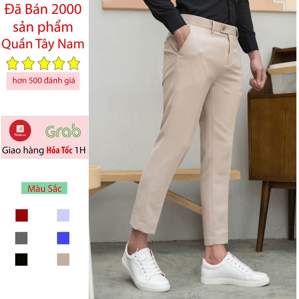 Quần tây nam Edana Menswear ống đứng đẹp cao cấp co dãn nhiều màu dành cân nặng 45 - 86kg | BigBuy360 - bigbuy360.vn