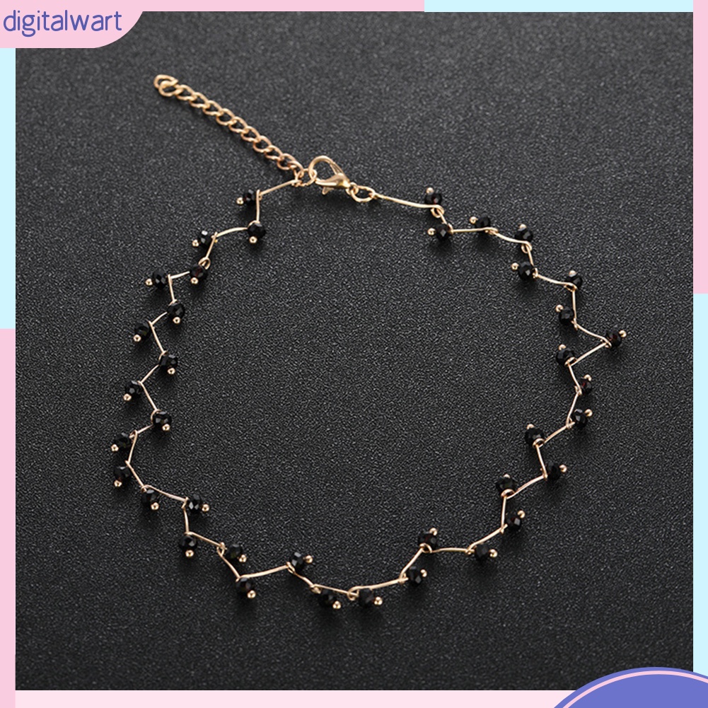 Vòng Cổ Choker Phối Hạt Đen Thời Trang Xinh Xắn Cho Nữ