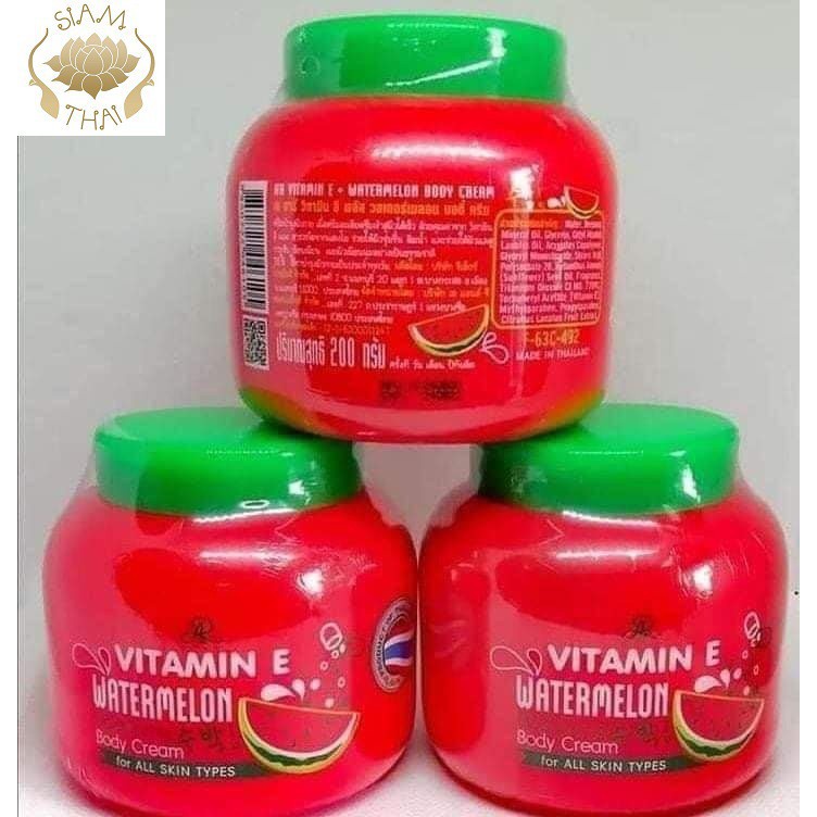 DƯỠNG THỂ DƯA HẤU AR VITAMIN E WATERMELON BODY LOTION 200G THÁI LAN CHÍNH HÃNG - 9027