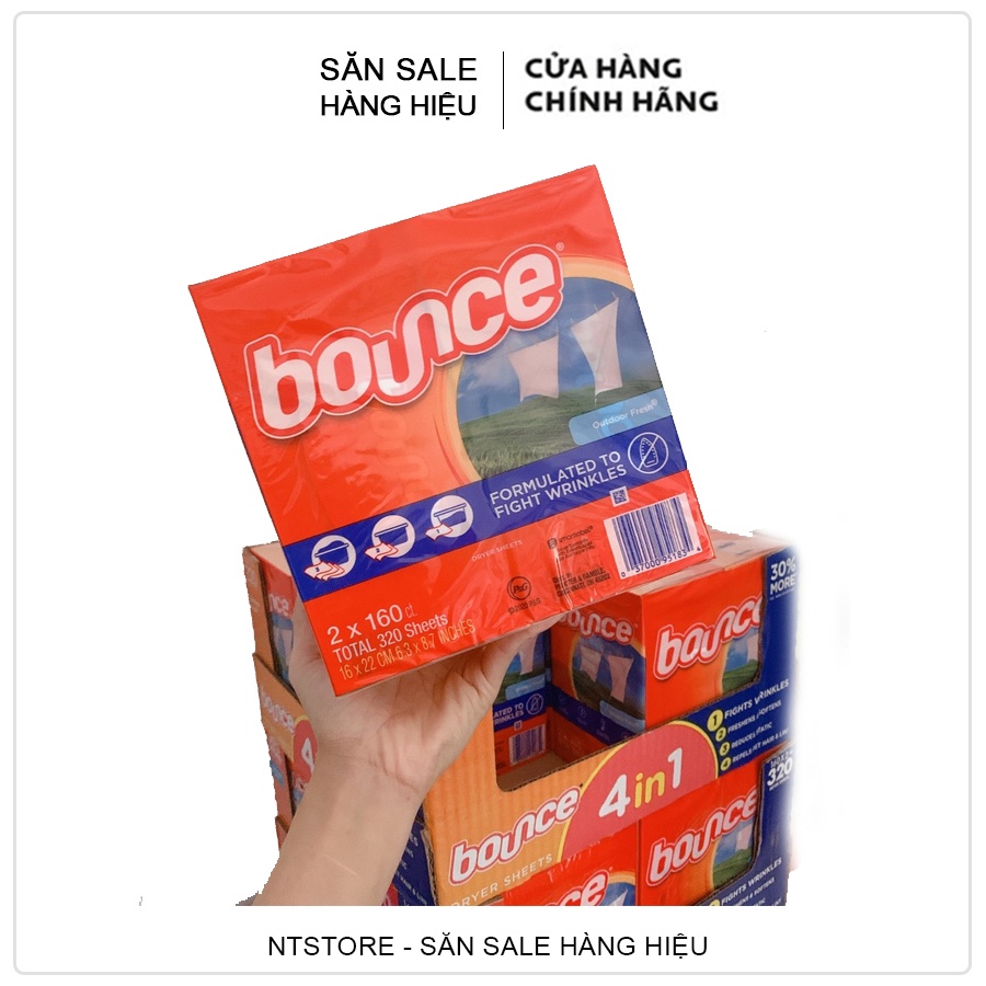 Giấy thơm quần áo Bounce của Mỹ 320 tờ