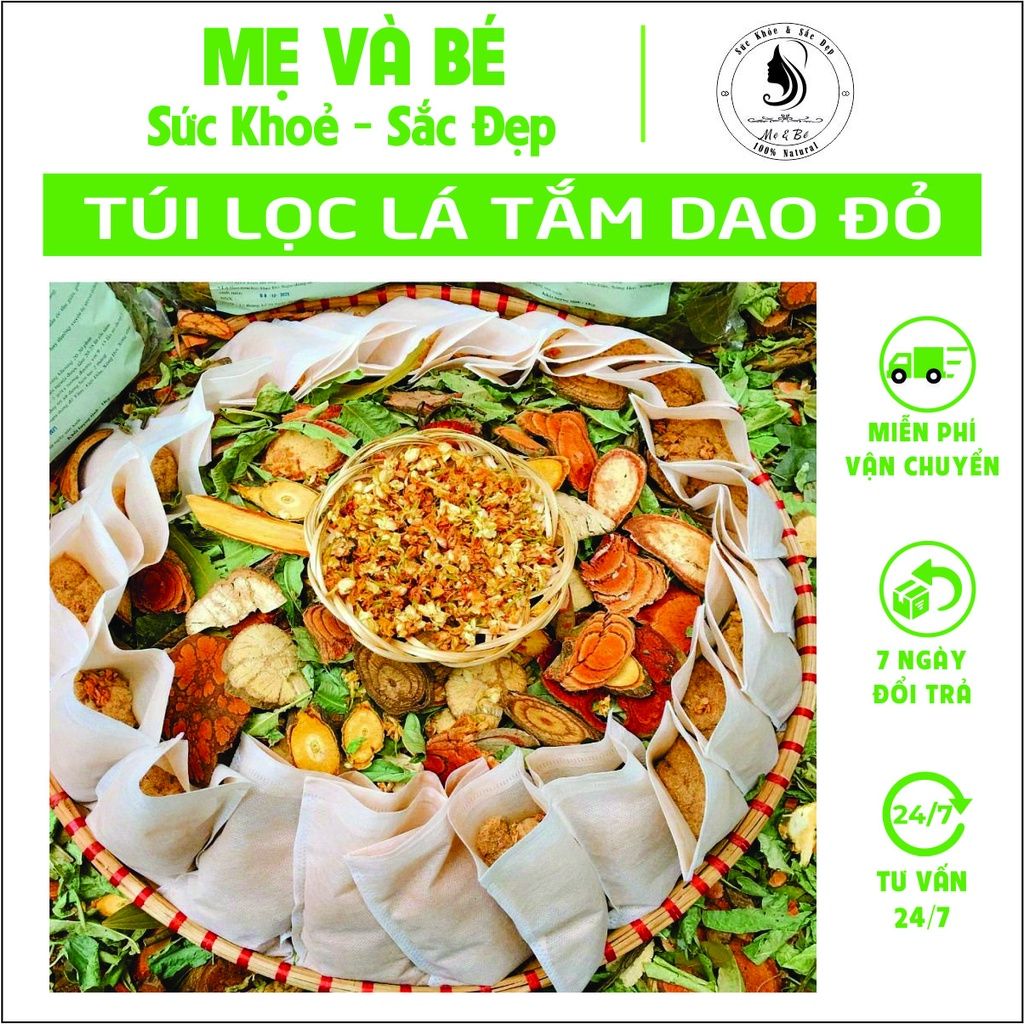 Lá xông tắm dao đỏ ,Lá xông sau sinh  (10 TÚI LỌC)