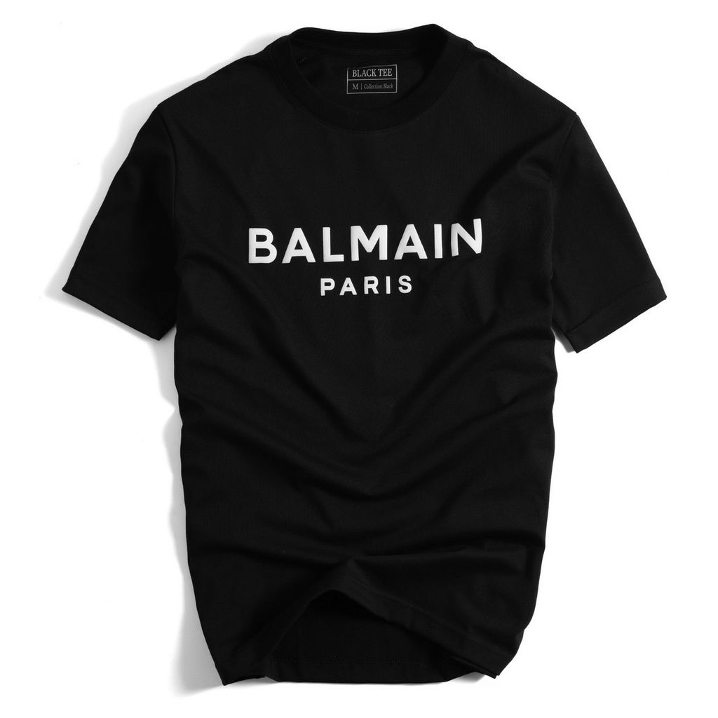 Áo thun nam cổ tròn BLACK TEE in chữ cao cấp, vải Cotton mềm mịn co giãn 4c cao cấp TSBLT0012