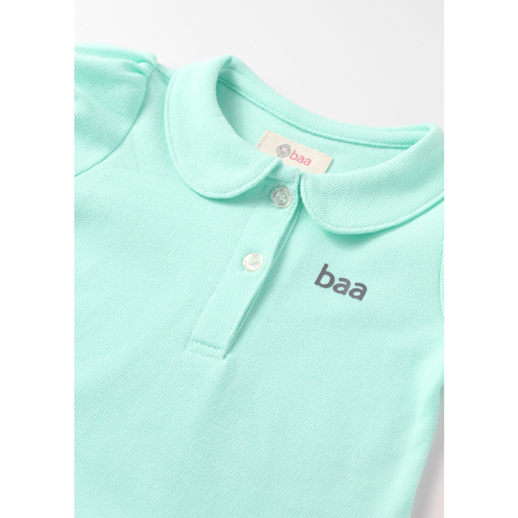 Đầm polo bé gái BAA BABY cổ sen in logo cho bé từ 1 - 7 tuổi - GT-AD09N