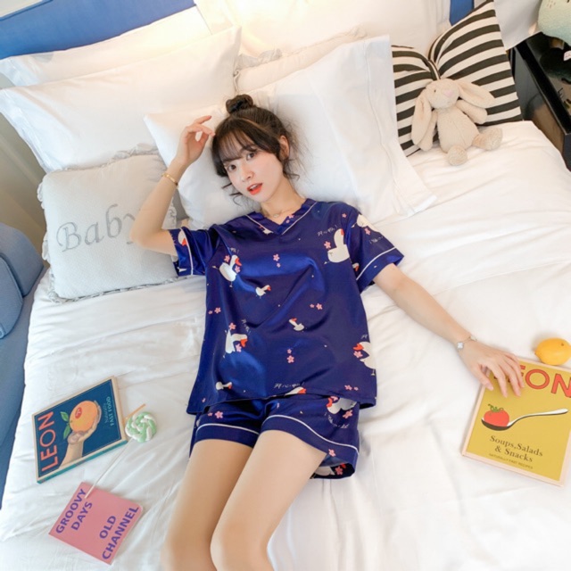 (ẢNH THẬT) BỘ NGỦ LỤA MẶC NHÀ
