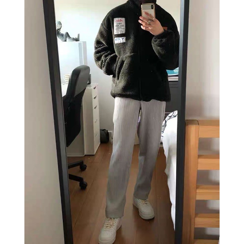 Quần xếp li unisex nam nữ cá tính thoải mái