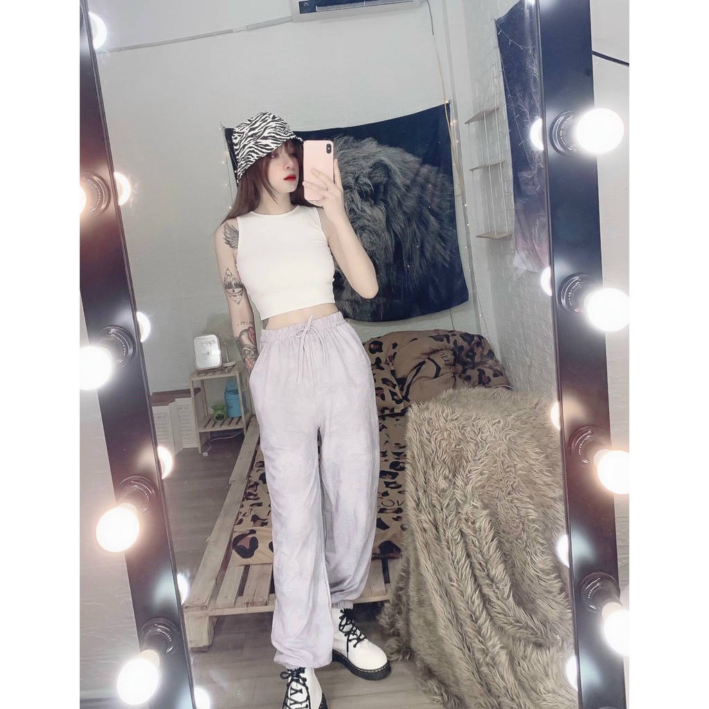 quần jogger màu loang xám hot ảnh thật