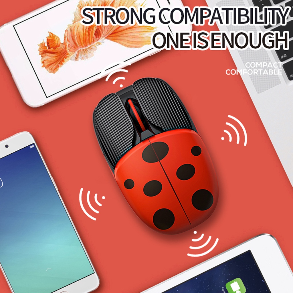 Chuột Không Dây Bluetooth A10 Chế Độ Kép Hoạt Hình Sáng Tạo Cho Văn Phòng