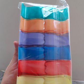 Kẹp tóc 5 răng màu bóng trong
