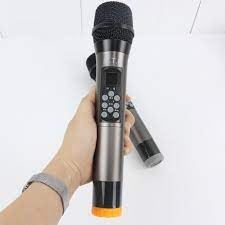 Mic MTK hát karaoke không dây phù hợp mọi loa kéo, bắt âm tốt,6 chức năg thông minh chỉnh bass-treble-echo trên thân mic