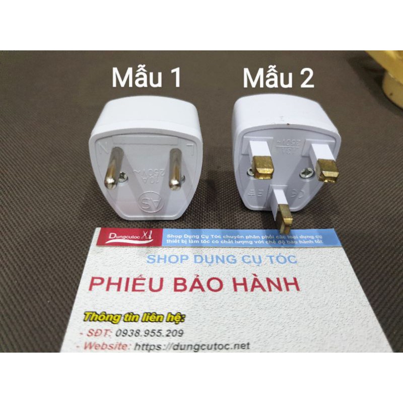 Phích Cắm Điện Chuyển Đổi 3 Chấu Sang 2 Chấu, Phích Cắm Điện Đổi 3 Chấu Sang 2 Chấu.(Ảnh thật)