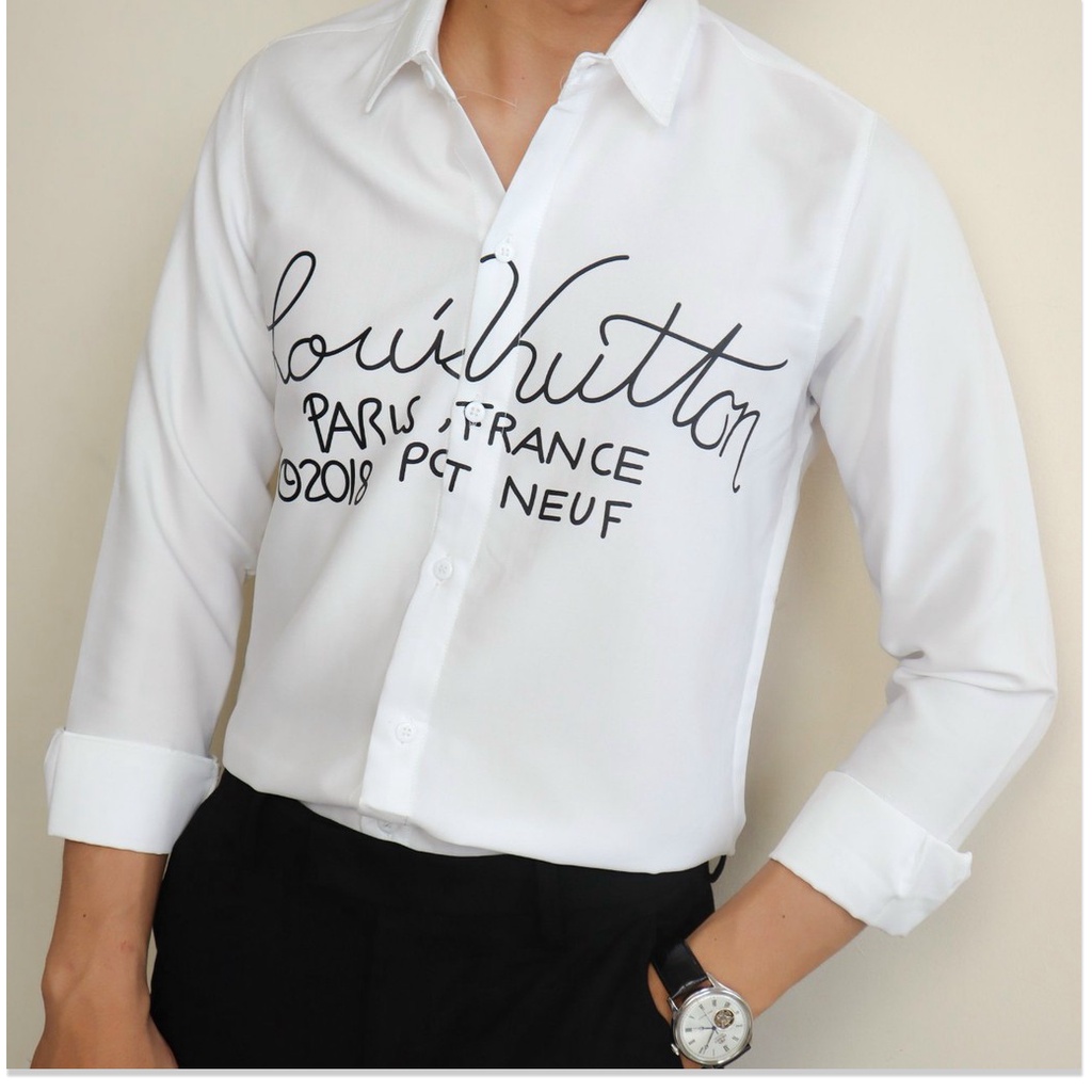 Áo sơ mi in thêu dài tay dành cho nam giới cực phong cách , hot 2021 KOKO MI FASHION