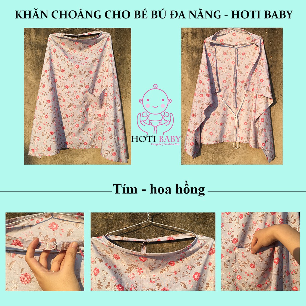 Khăn che, Khăn choàng, áo choàng cho bé bú có gọng đa năng HOTI BABY