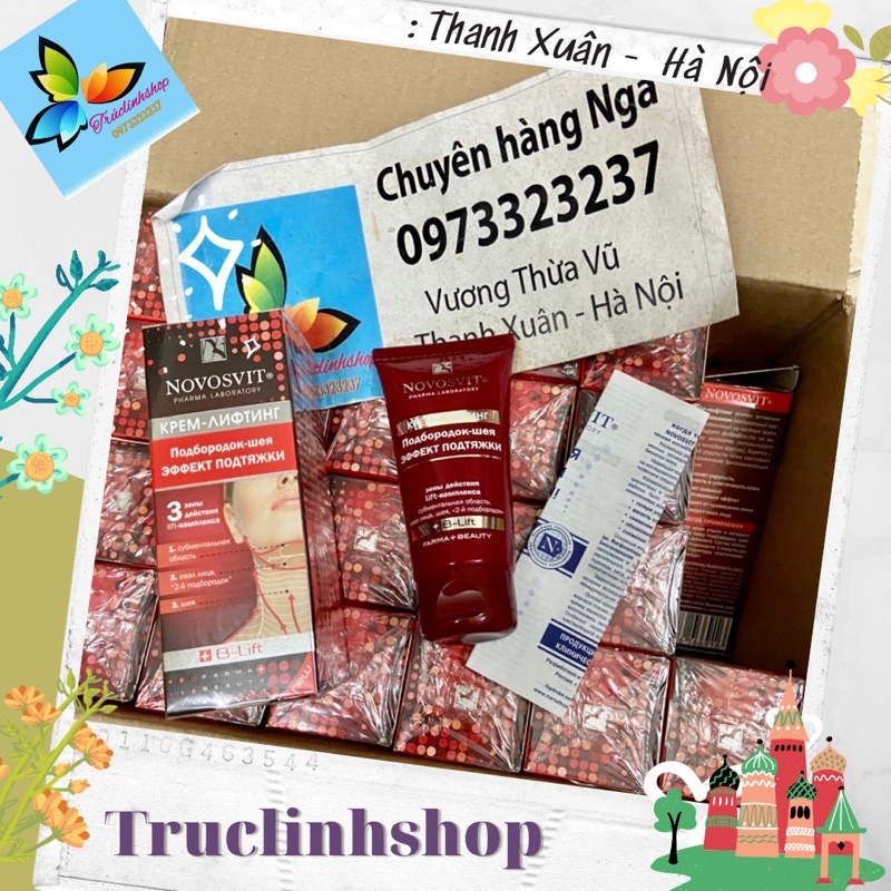 Kem nâng cằm cổ, thon gọn mặt Novosvit Nga 50ml