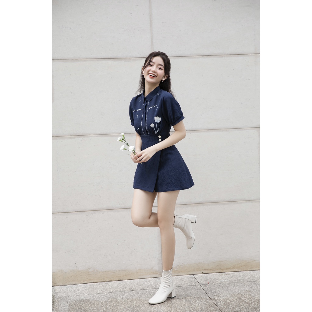 Jumpsuit Oversized thêu hoa tulip [XI9]