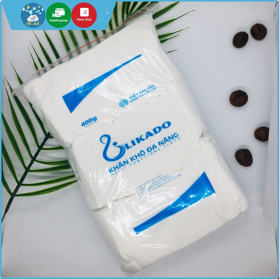 Khăn khô đa năng Likado 300g-400g diệt khuẩn bằng tia cực tím 💝 FREESHIP 💝