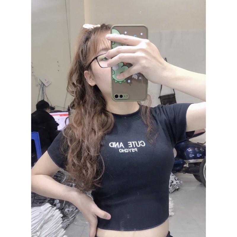 ÁO CUỐN BIÊN THÊU CHỮ CUTE AND THUN RÍP