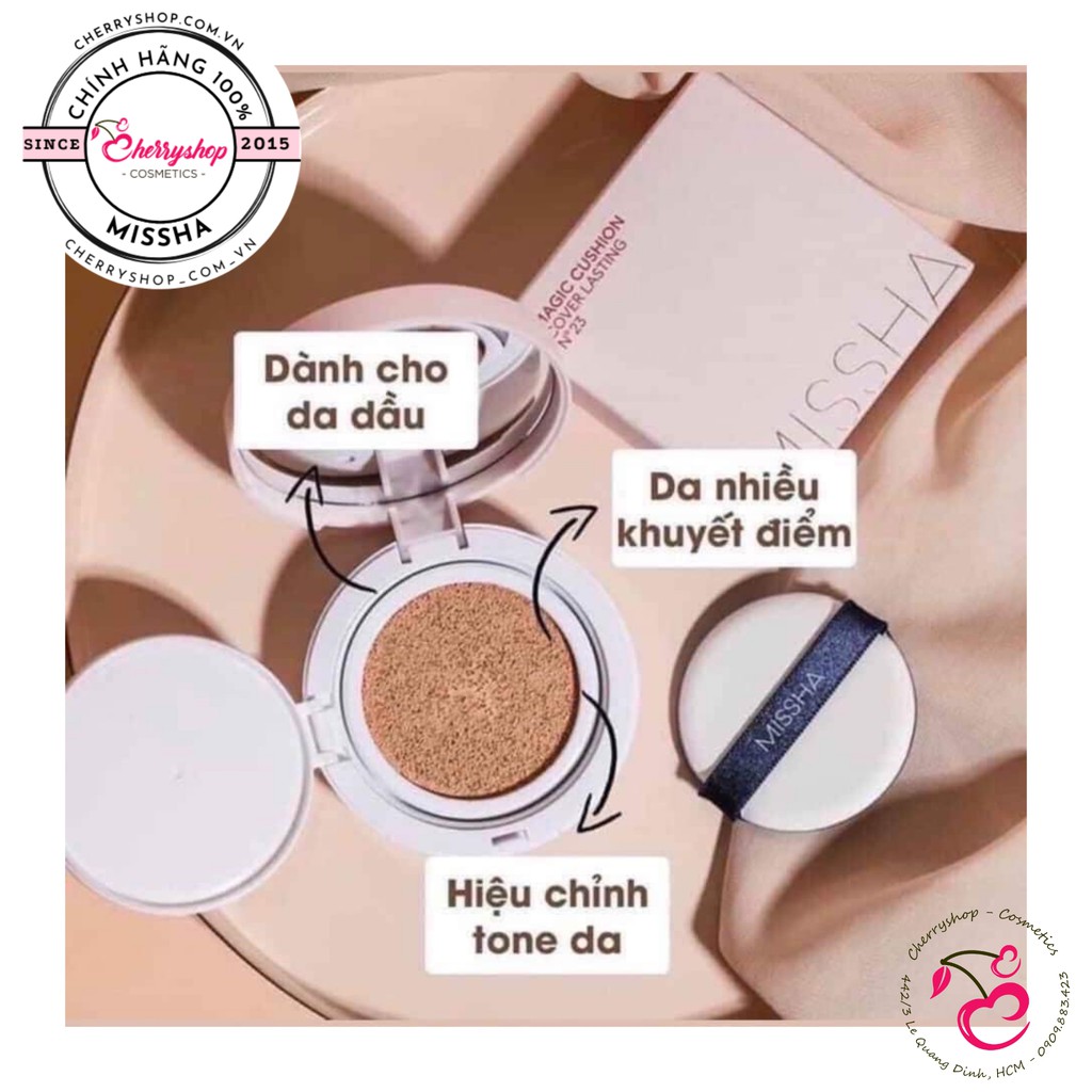 💥🍒PHẤN NƯỚC MISSHA MAGIC CUSHION COVER LASTING SPF50+ PA+++ 🌸