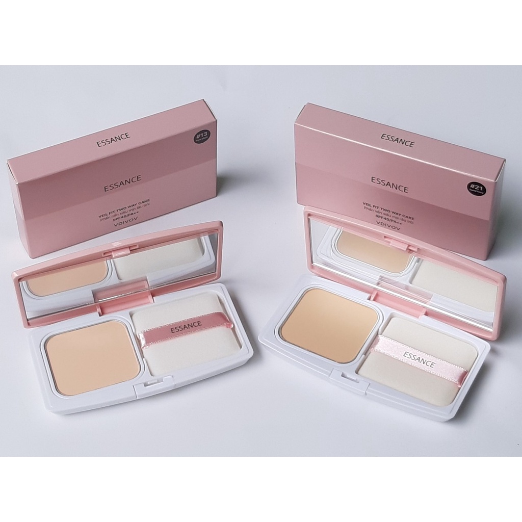 [Che phủ hoàn hảo] Phấn nền dưỡng trắng siêu mịn lâu trôi Essance White Fit Two Way Cake