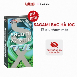 Bao cao su Bạc hà Sagami XTreme Spearmint 0.03mm Nhật Bản siêu mỏng kéo dài thời gian (10 bao/hộp) | Lalendi Store